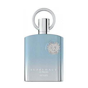 Nước hoa nam Afnan Supremacy in Heaven EDP là dòng nước hoa hòa quyện các mùi hương gỗ ấm áp, hương cam bergamot mát lạnh, hương dứa thanh mát và hương xạ hương, mùi rất ngon, bổ dưỡng và giá cả hợp lý đến từ nhà nước hoa afnan.