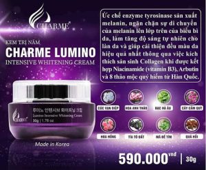 Công dụng của Kem nám Charme Lumino Intensive Whitening