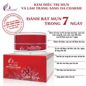 Kem Trị Mụn Hàn Quốc Charme Anti – Acne Whitening Cream