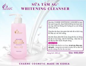 Sữa Tắm Charme Whitening Ủ Trắng Da Cleanser 250ml