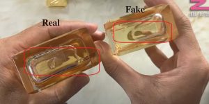 Đít chai nước hoa Roja Elixir hàng real - fake