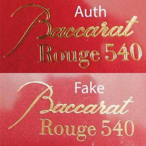 Font chữ hộp nước hoa Baccarat Rouge 540