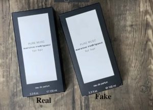 Hộp nước hoa nữ Narciso Pure Musc real và fake