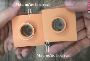 Màu nắp chai nước hoa Narciso Ambree real - fake