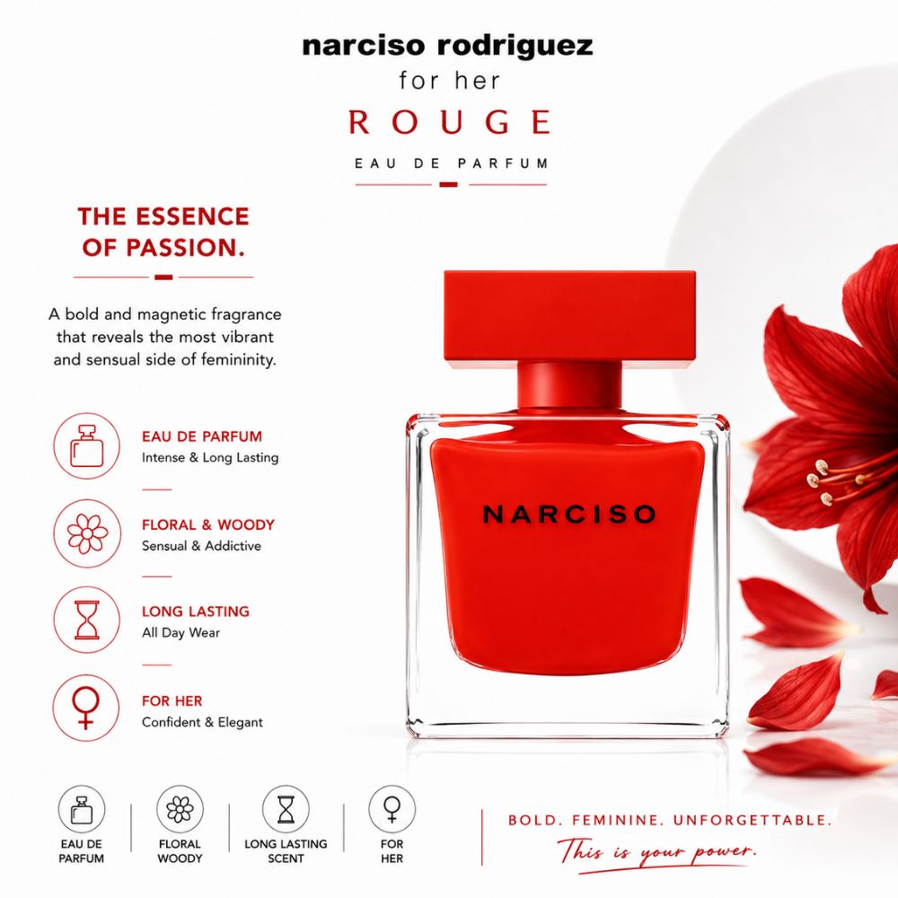 Narciso Rodriguez Rouge EDP 90ml 30 Authentic Perfume Narciso Rouge EDP - Narciso đỏ lùn _ Tiến Perfume