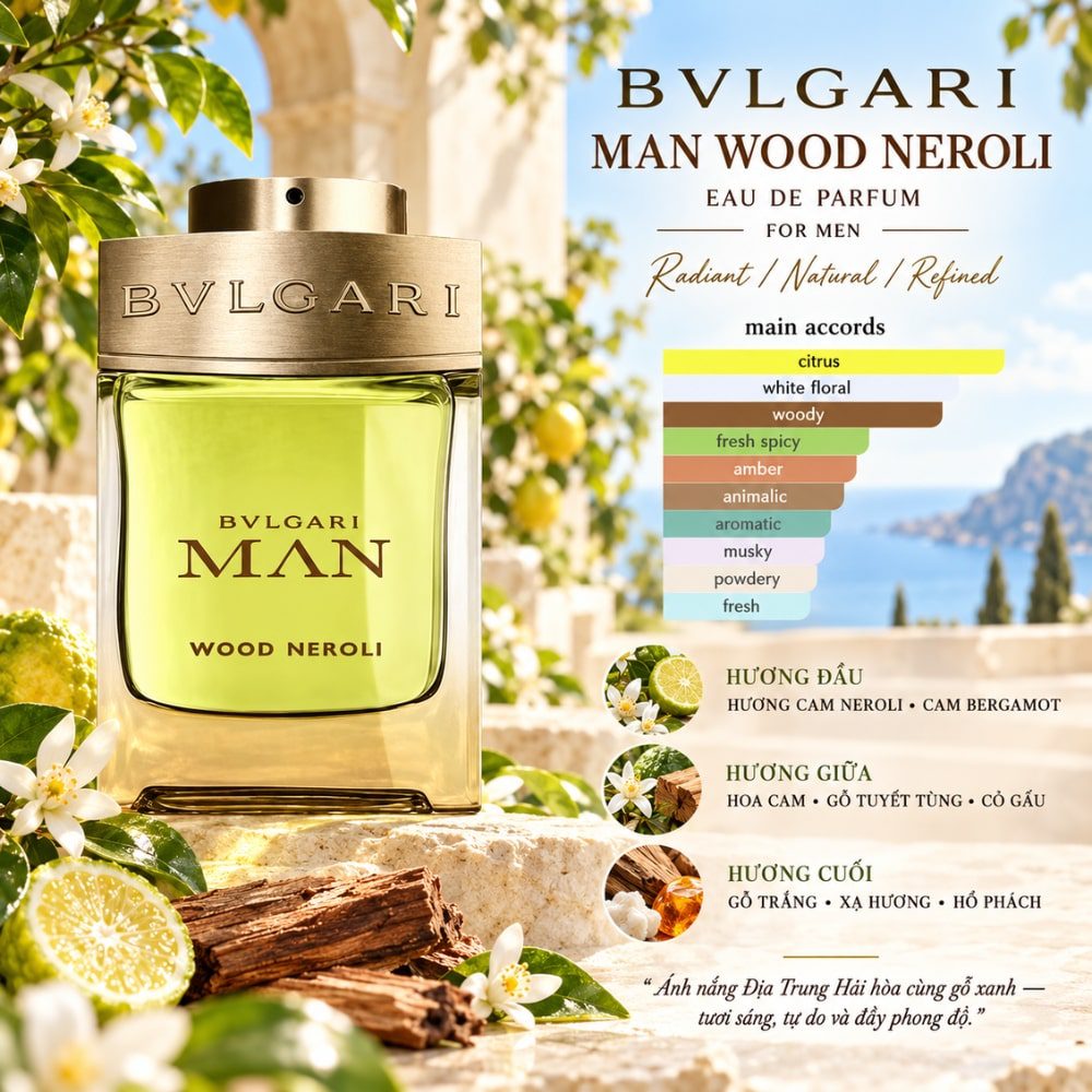 Bvlgari Man Wood Neroli EDP 24 Mùi hương Nước hoa Bvlgari Man Wood Neroli EDP _ Tiến Perfume