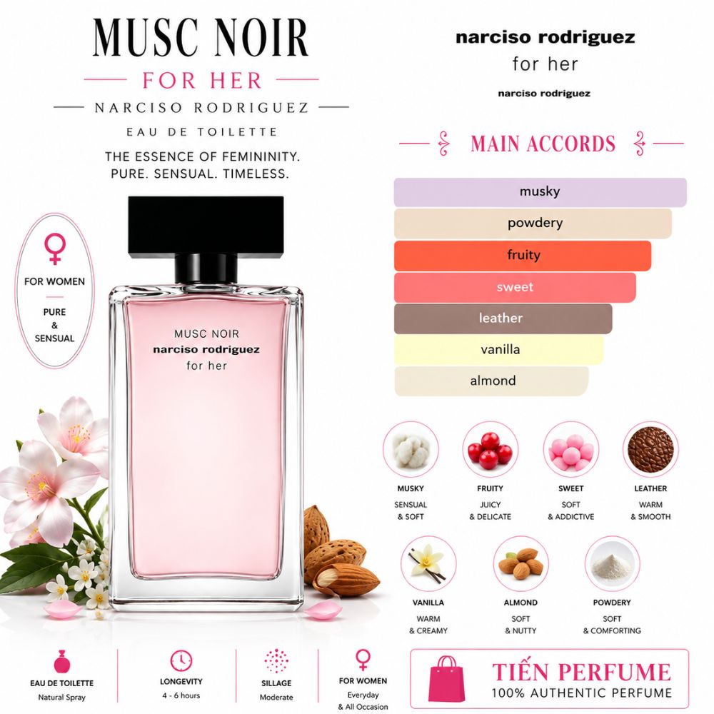 Narciso Rodriguez Musc Noir For Her EDP 100ml 30 Mùi hương Nước hoa Narciso Musc Noir EDP _ Tiến Perfume