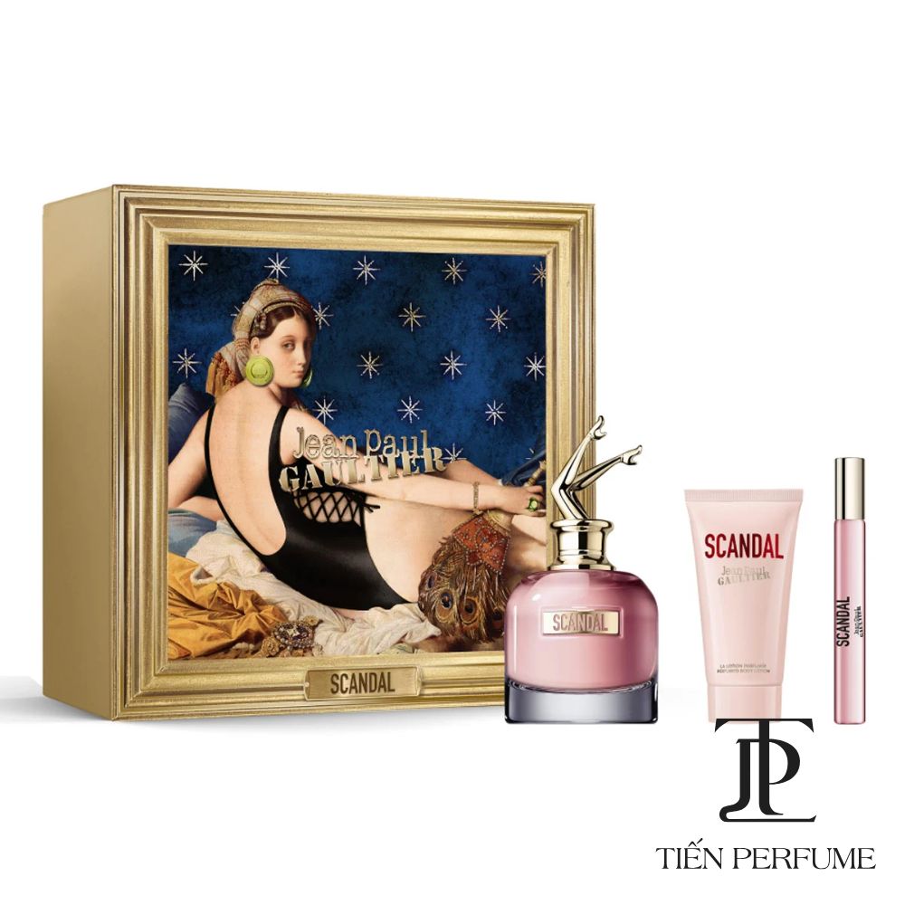 Jean Paul Gaultier Scandal EDP 34 Set JPG Scandal EDP 80ml & EDP 10ml & Dưỡng thể 75ml (Scandal nữ) _ Tiến Perfume