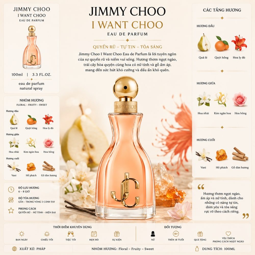 Jimmy Choo I Want Choo EDP 21 Thông tin Jimmy Choo I Want Choo EDP _ Tiến Perfume