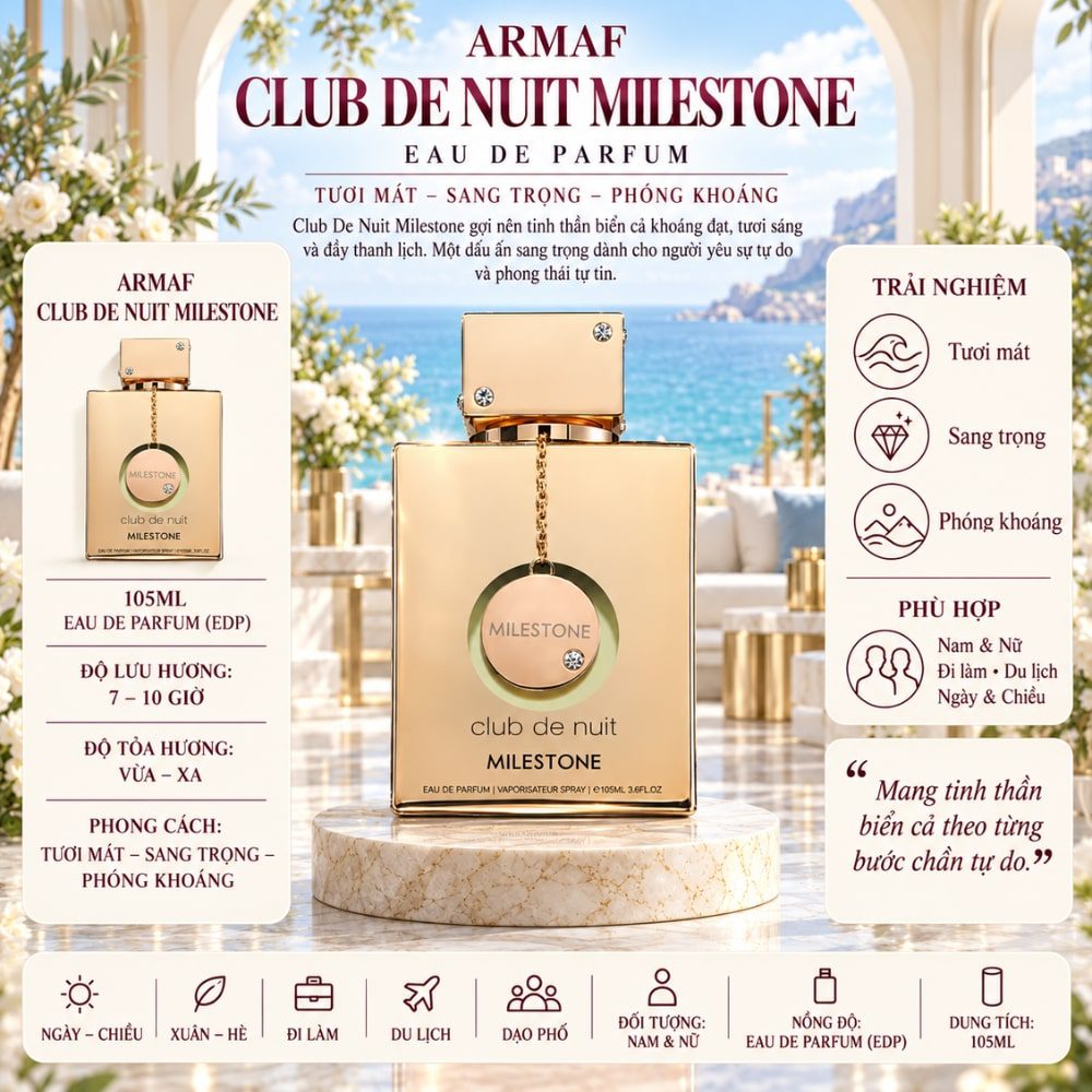 Club De Nuit Milestone EDP 105ml 17 Thông tin Armaf Club De Nuit Milestone _ Tiến Perfume
