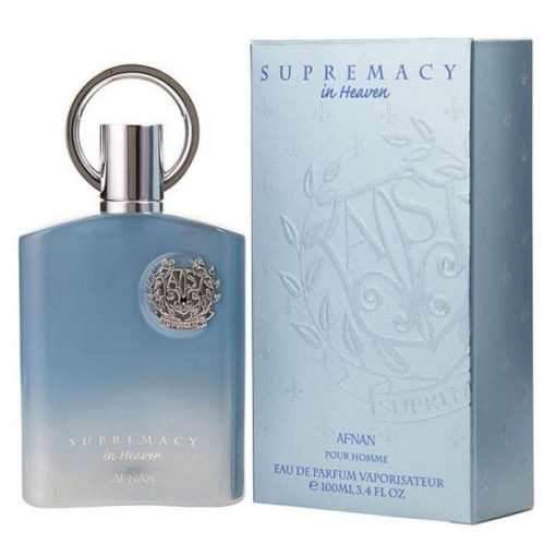 Nước hoa nam Afnan Supremacy in Heaven EDP là dòng nước hoa hòa quyện các mùi hương gỗ ấm áp, hương cam bergamot mát lạnh, hương dứa thanh mát và hương xạ hương, mùi rất ngon, bổ dưỡng và giá cả hợp lý đến từ nhà nước hoa afnan.