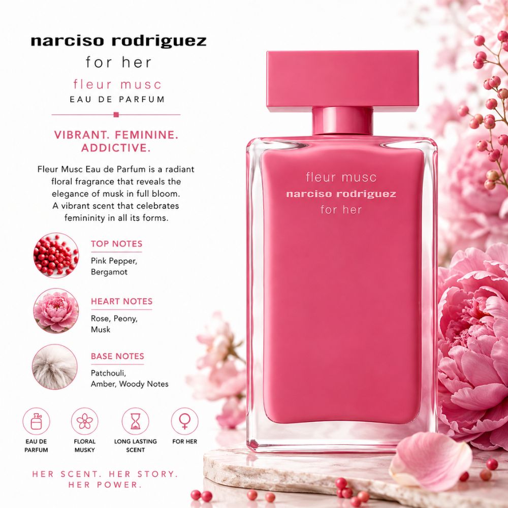 Narciso Rodriguez Fleur Musc for Her EDP 100ml 29 Authentic Perfume Narciso Fleur Musc EDP _ Tiến Perfume