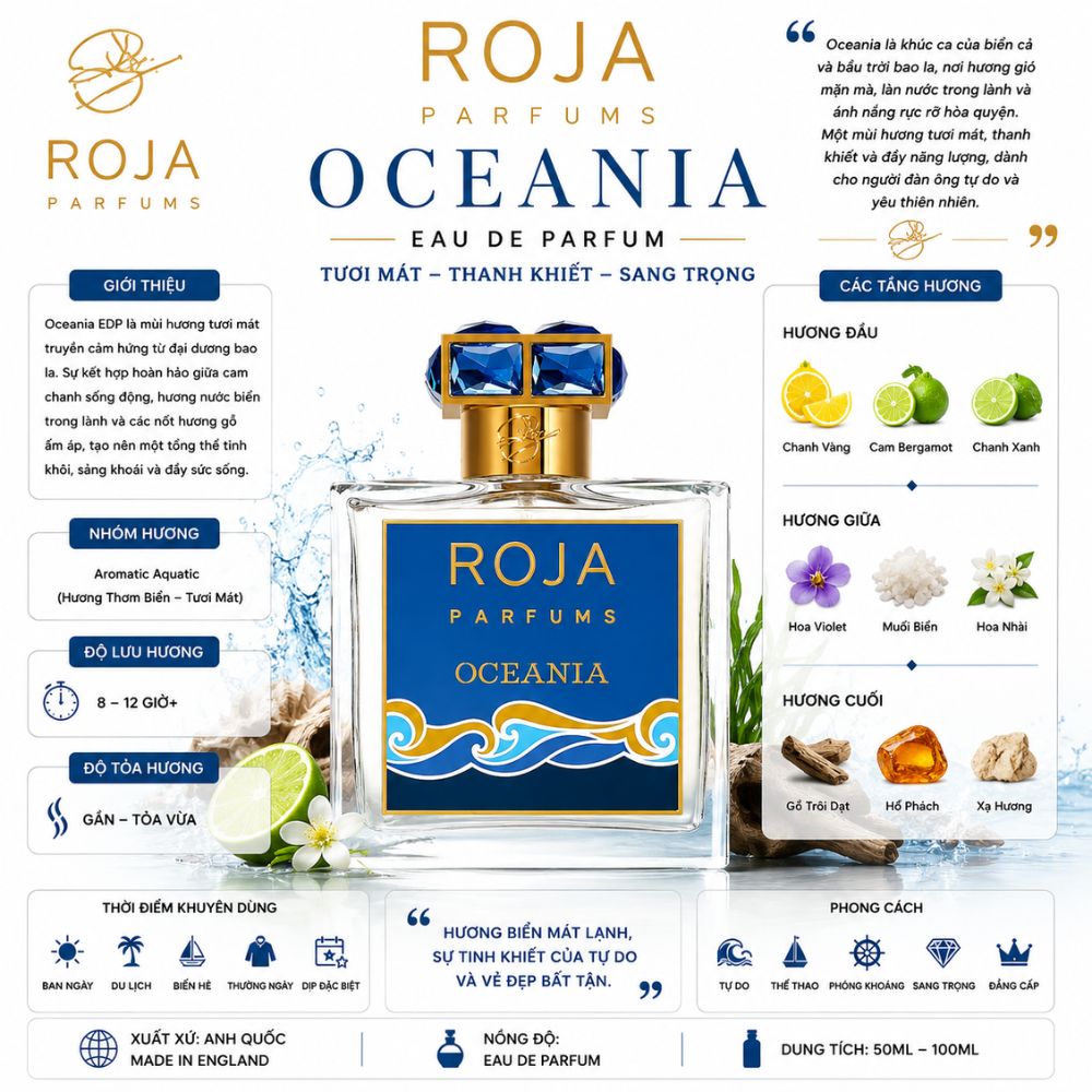 Roja Oceania EDP 100ml 17 Thông tin Roja Oceania EDP _ Tiến Perfume