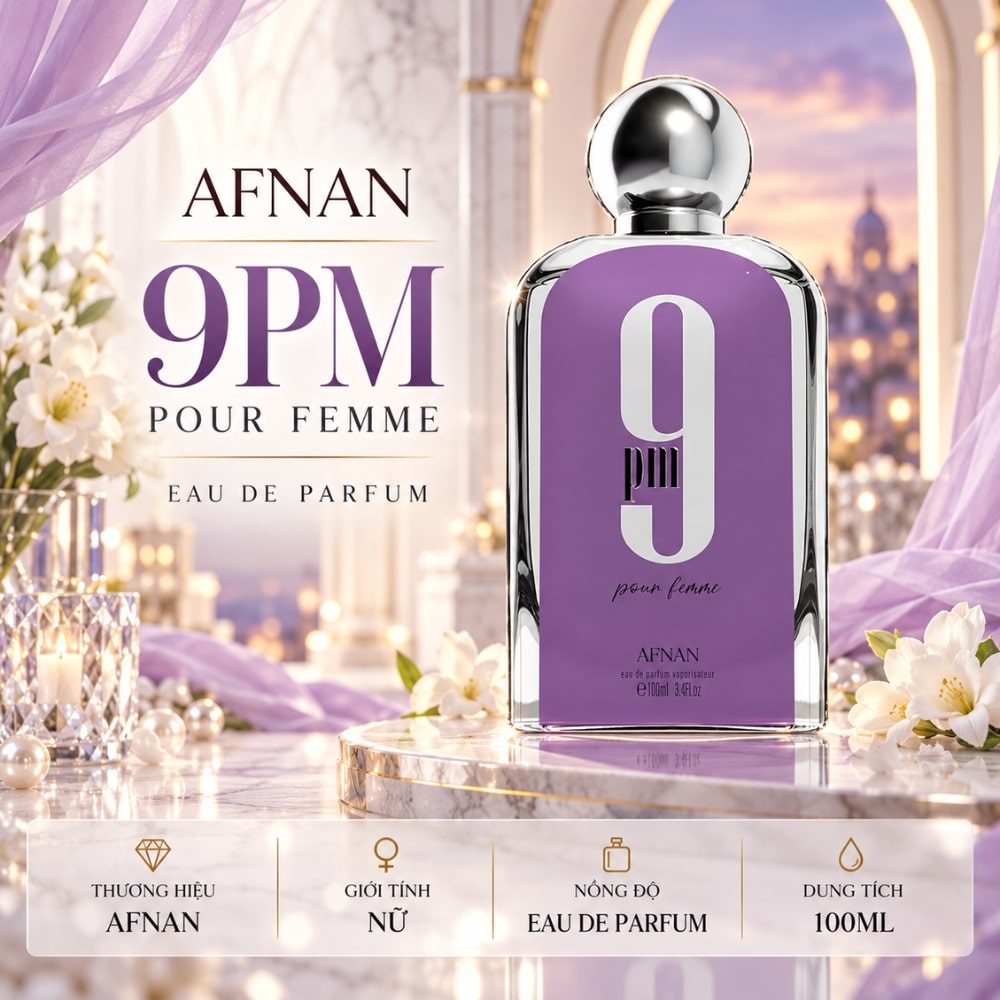 Afnan 9PM Pour Femme EDP 23 Authentic Perfume Afnan 9PM Pour Femme _ Tiến Perfume