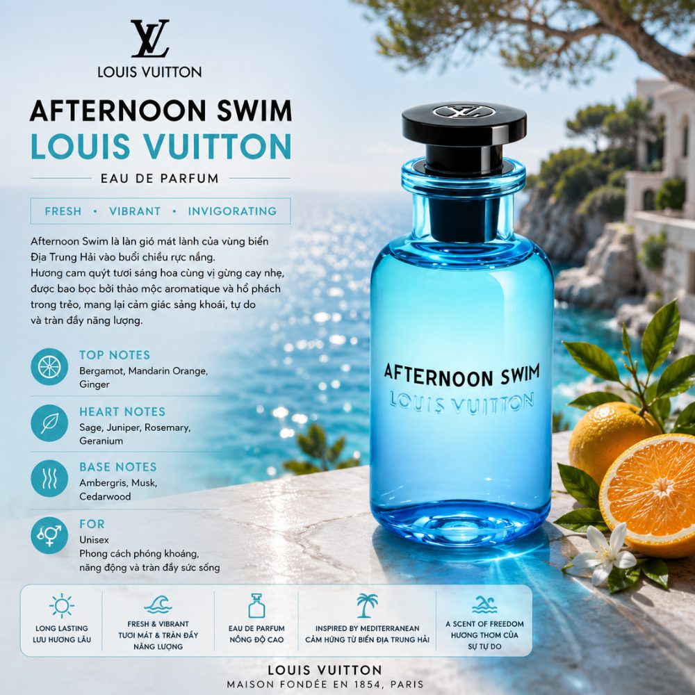Louis Vuitton Afternoon Swim EDP 100ml 23 Authentic Perfume Louis Vuitton Afternoon Swim _ Tiến Perfume