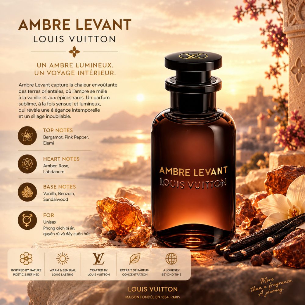 Louis Vuitton Ambre Levant 23 Authentic Perfume Louis Vuitton Ambre Levant _ Tiến Perfume