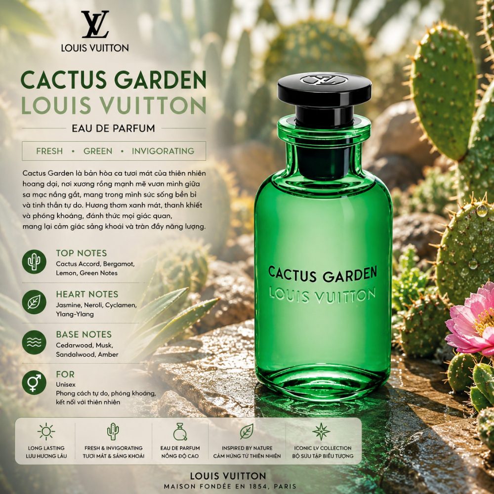 Louis Vuitton Cactus Garden EDP 100ml 23 Authentic Perfume Louis Vuitton Cactus Garden _ Tiến Perfume