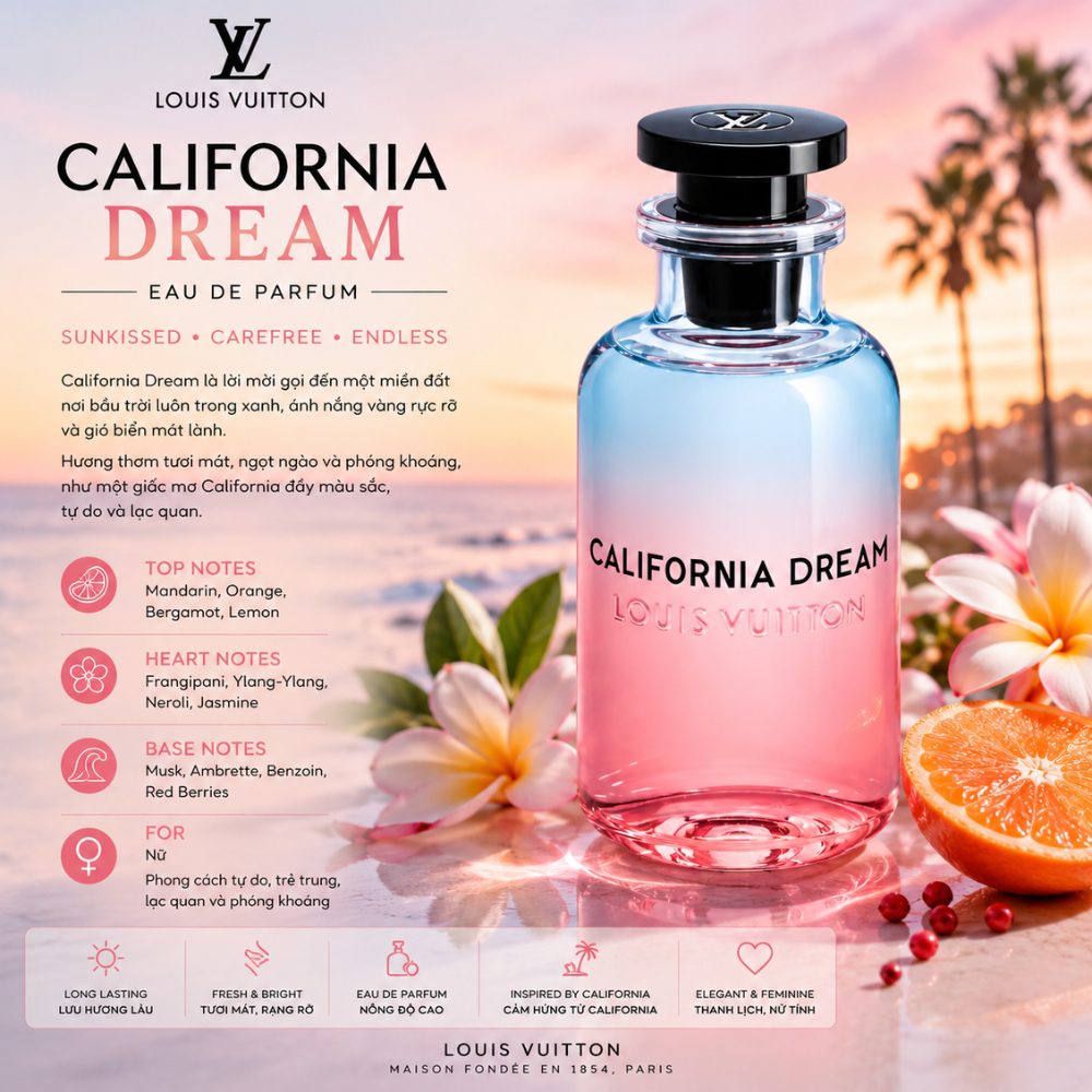 Louis Vuitton California Dream EDP 23 Authentic Perfume Louis Vuitton California Dream EDP _ Tiến Perfume