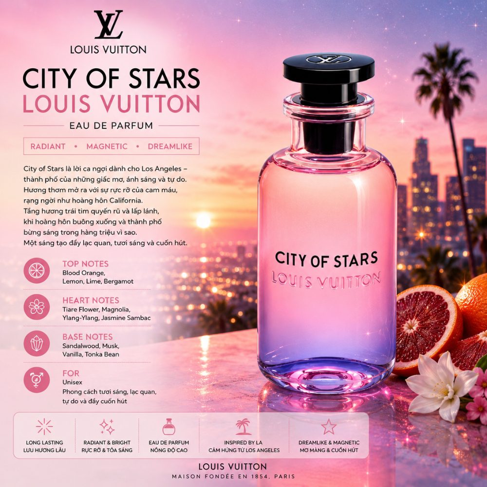Louis Vuitton City Of Stars EDP 24 Authentic Perfume Louis Vuitton City Of Stars _ Tiến Perfume