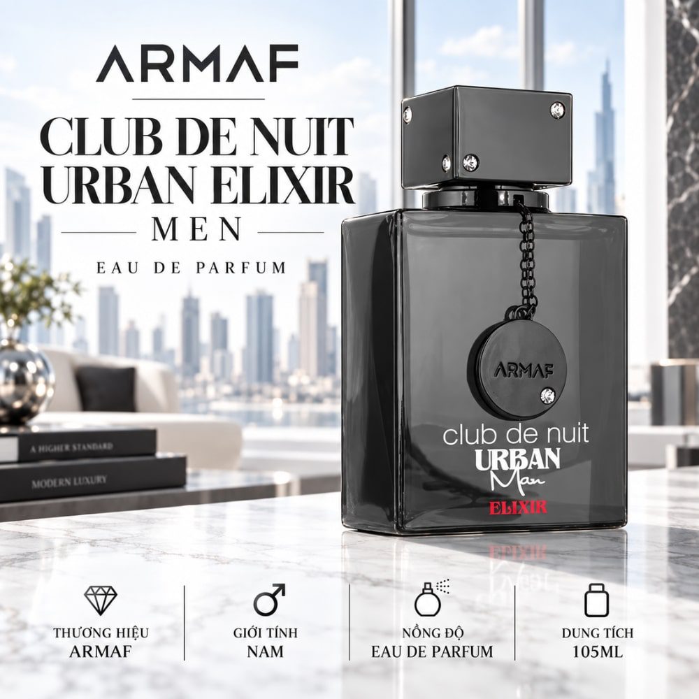 Club De Nuit Urban Man Elixir EDP 105ml 23 Authentic Perfume Armaf Club De Nuit Urban Elixir Men _ Tiến Perfume