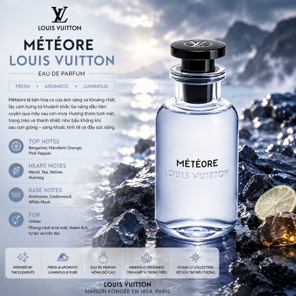 Louis Vuitton Météore EDP 100ml 23 Authentic Perfume Louis Vuitton Météore _ Tiến Perfume