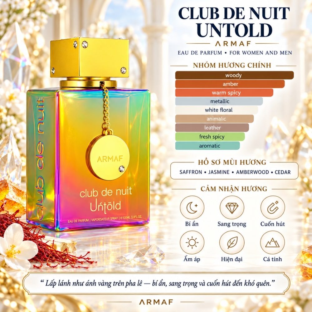 Club de Nuit Untold EDP 105ml 24 Mùi hương Nước hoa Armaf Club De Nuit Untold EDP _ Tiến Perfume