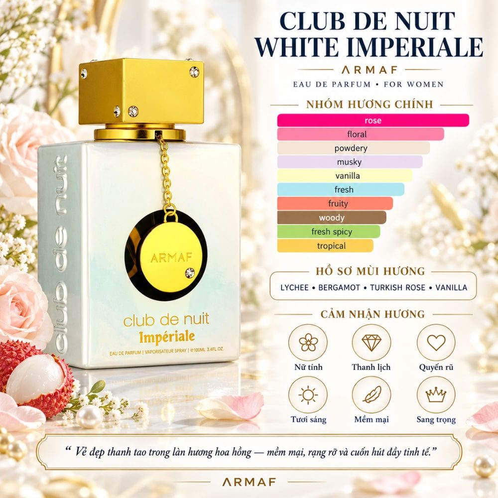 Club de Nuit White Imperial EDP 105ml 23 Mùi hương Nước hoa Armaf Club de Nuit White Imperial EDP _ Tiến Perfume