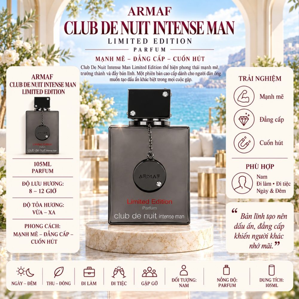 Club de nuit Limited Parfum intense 105ml 17 Thông tin Armaf Club de Nuit Intense Man Limited Edition _ Tiến Perfume