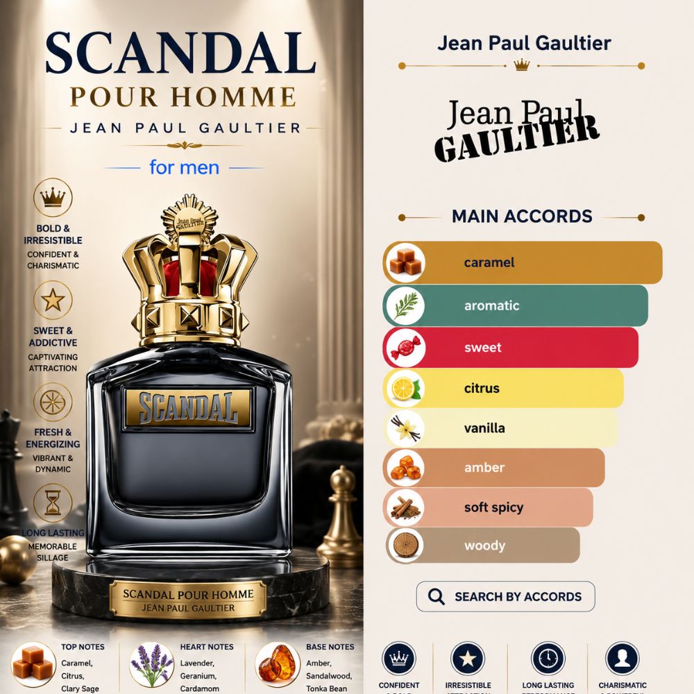 Jean Paul Gaultier Scandal Pour Homme EDT 22 Mùi hương Nước hoa Jean Paul Gaultier Scandal Pour Homme EDT 100ml _ Tiến Perfume