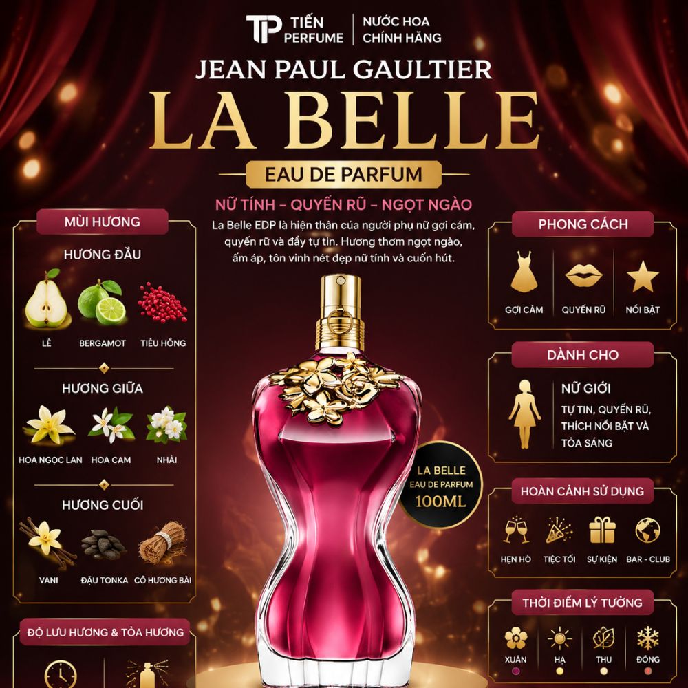 Jean Paul Gaultier La Belle EDP 15 Thông tin Jean Paul Gaultier La Belle EDP 100ml _ Tiến Perfume