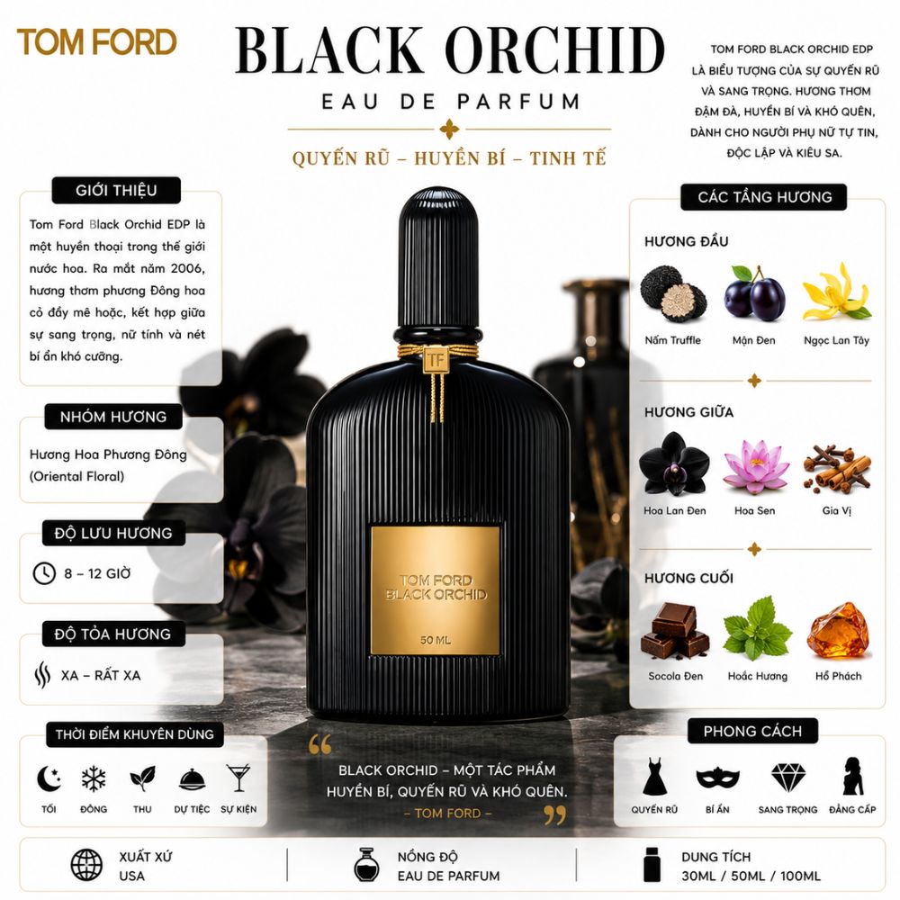 Tom Ford Black Orchid EDP 21 Thông tin Tom Ford Black Orchid EDP _ Tiến Perfume