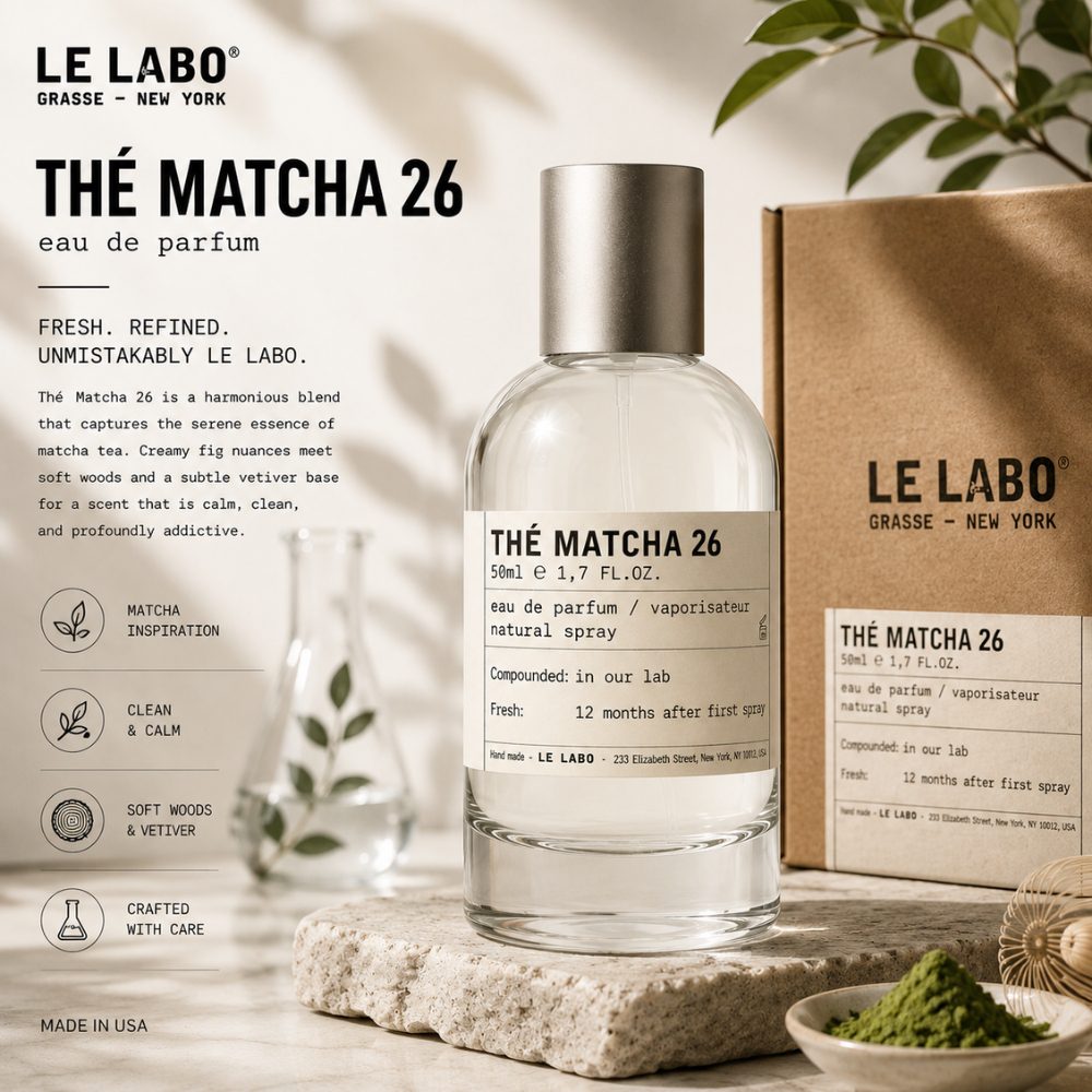 Le Labo The Matcha 26 EDP 100ml 46 Authentic Perfume Le Labo Thé Matcha 26 _ Tiến Perfume