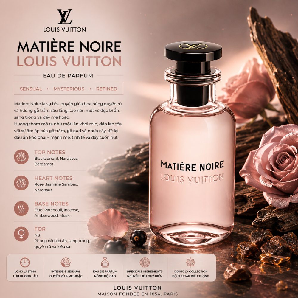 Louis Vuitton Matière Noire EDP 100ml 23 Authentic Perfume Louis Vuitton Matière Noire _ Tiến Perfume