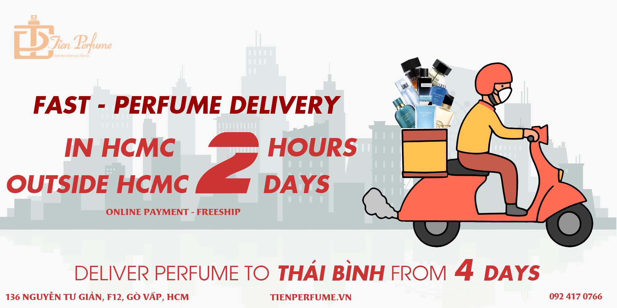 Deliver Perfume to Thái bình in 4 days Tiến Perfume authentic store