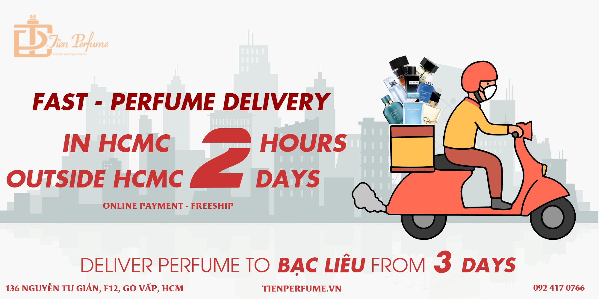 Deliver Perfume to bạc liêu in 3 days Tiến Perfume authentic store