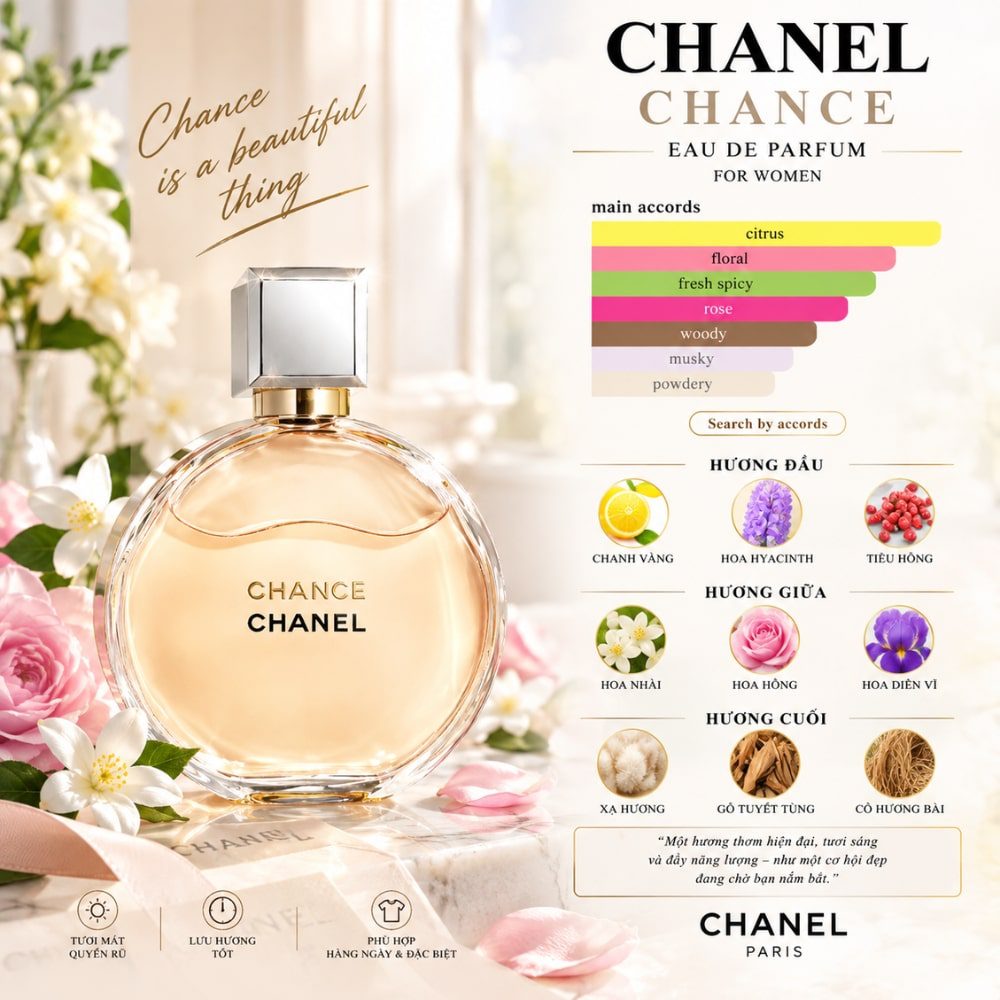 Chanel Chance EDP 30 Mùi hương Nước hoa Chanel Chance EDP _ Tiến Perfume