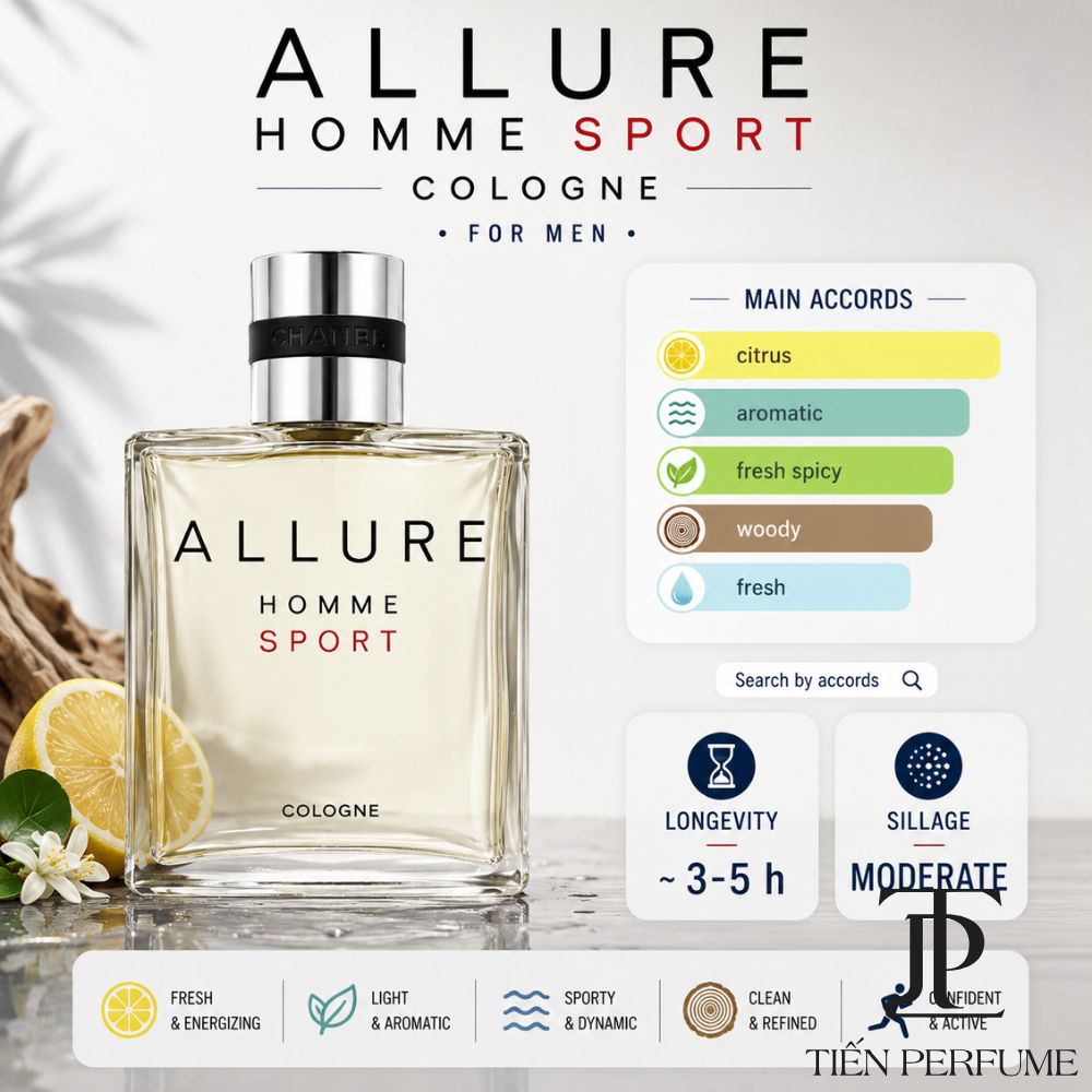Chanel Allure Homme Sport Cologne EDT 100ml 33 Tầng hương Chanel Allure Homme Sport Cologne EDT 100ml _ Allure Homme Sport Cologne _ Tiến Perfume
