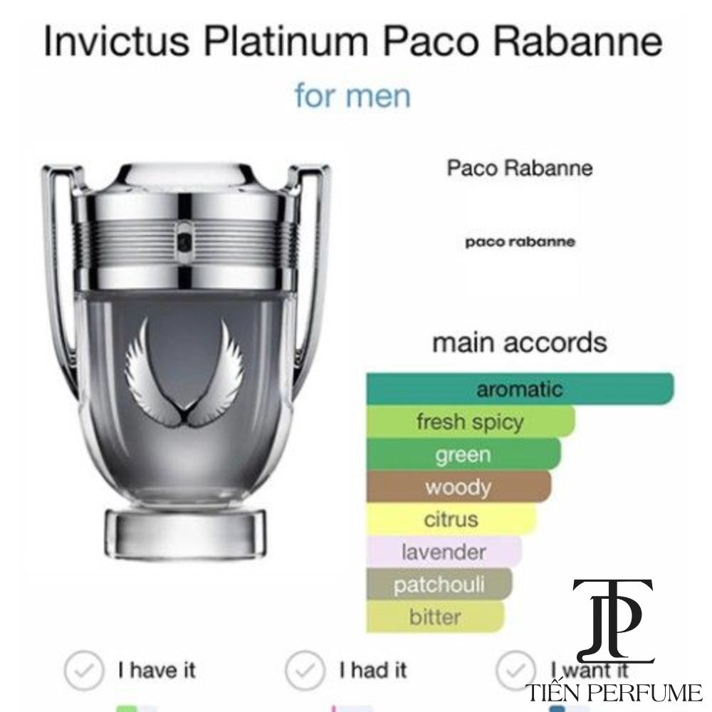 Paco Rabanne Invictus Platinum EDP 100ml 4 Tầng hương Paco Rabanne Invictus Platinum EDP 100ml _ Tiến Perfume
