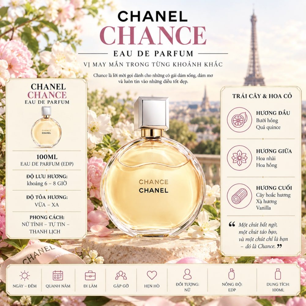 Chanel Chance EDP 21 Thông tin Chanel Chance EDP _ Tiến Perfume
