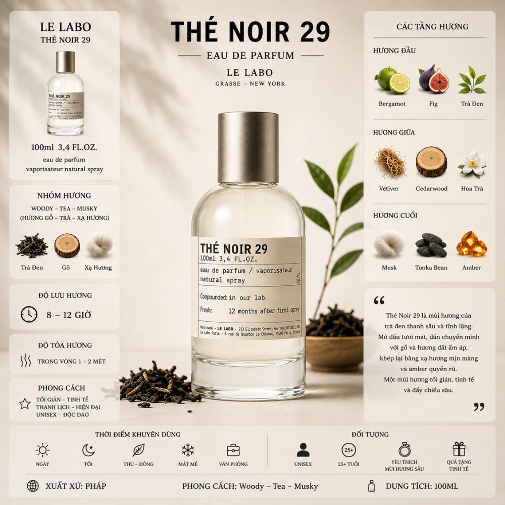 Le Labo The Noir 29 EDP 100ml 37 Thông tin Le Labo The Noir 29 _ Tiến Perfume