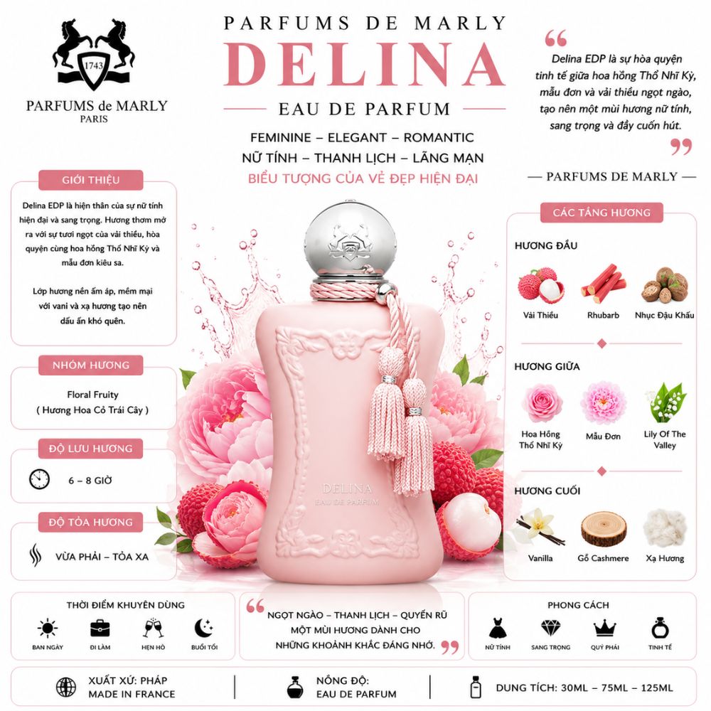 Parfums De Marly Delina EDP 75ml 17 Thông tin Parfums De Marly Delina EDP _ Tiến Perfume