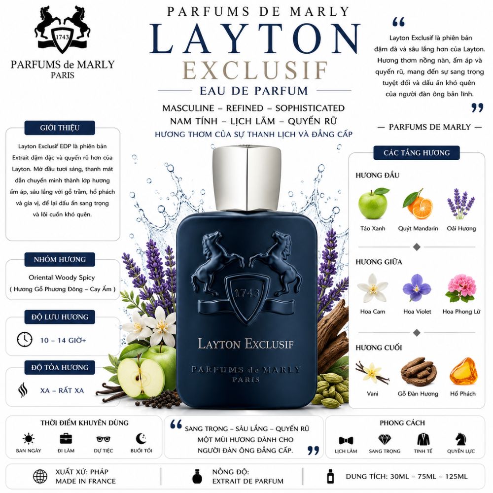 Parfums De Marly Layton Exclusif 19 Thông tin Parfums De Marly Layton Exclusif _ Tiến Perfume