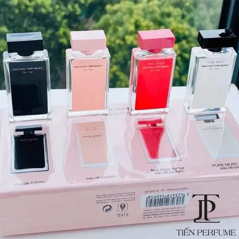 Gift Set Narciso Rodriguez For Her Collection 4pcs 2 Ảnh thật Bộ quà tặng nước hoa Narciso 4 chai mini _ Tiến Perfume
