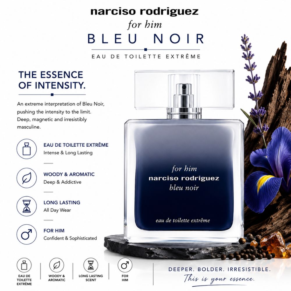 Narciso Rodriguez Bleu Noir For Him EDT Extreme 25 Authentic Perfume Narciso For Him Bleu Noir EDT Extreme _ Tiến Perfume