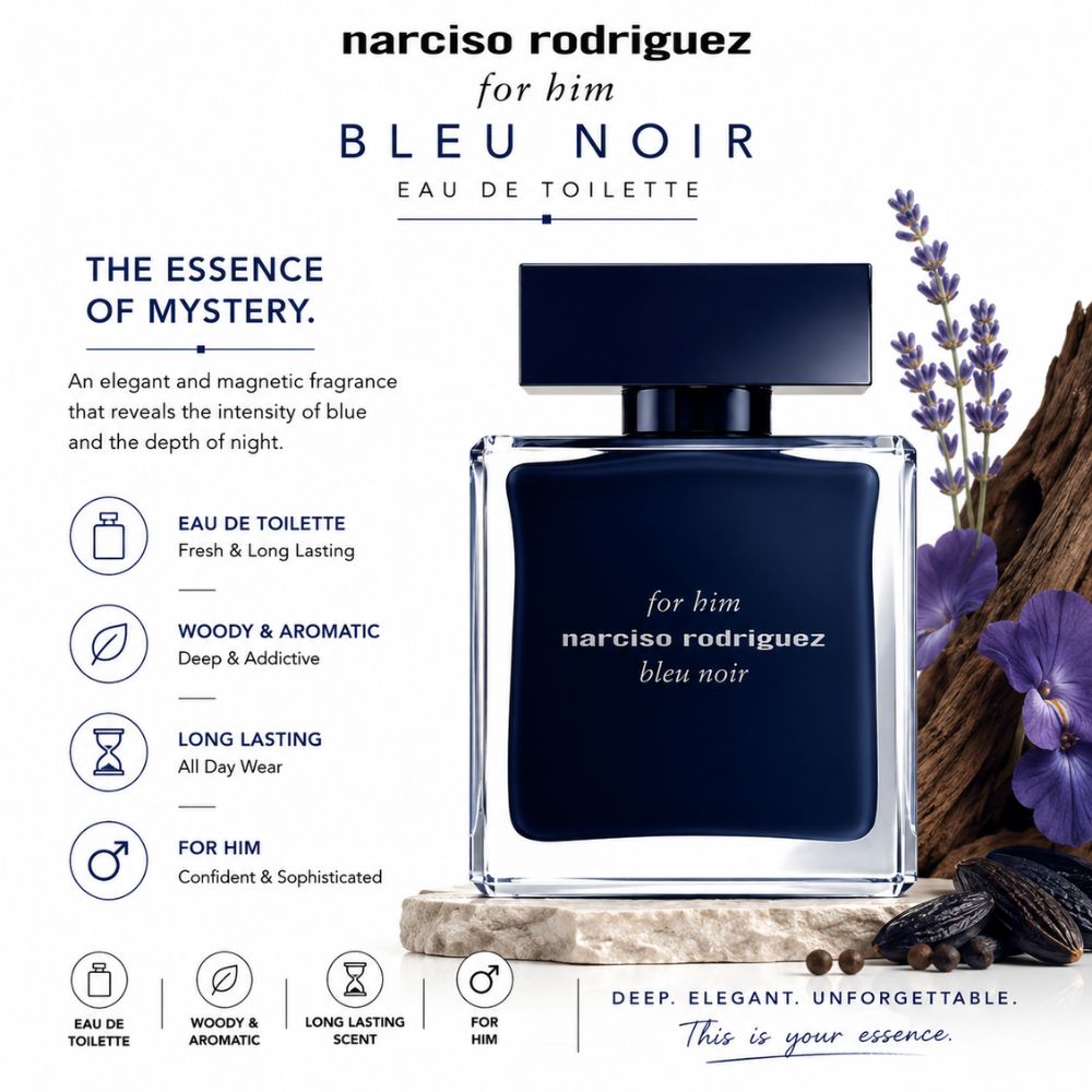 Narciso Bleu Noir for Him EDT 24 Authentic Perfume Narciso For Him Bleu Noir EDT _ Tiến Perfume