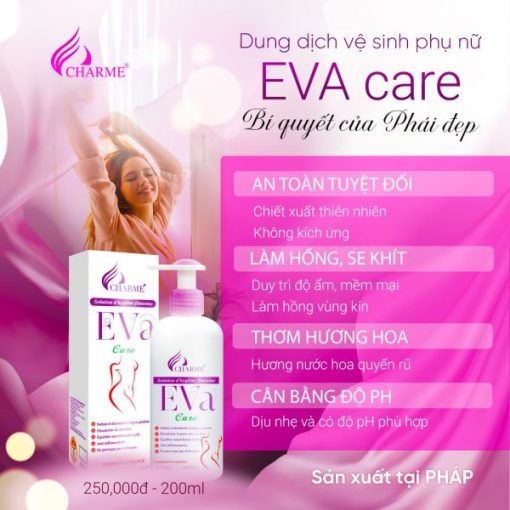 Dung Dịch Vệ Sinh Vùng Kín Nữ Charme Eva Care 200ml