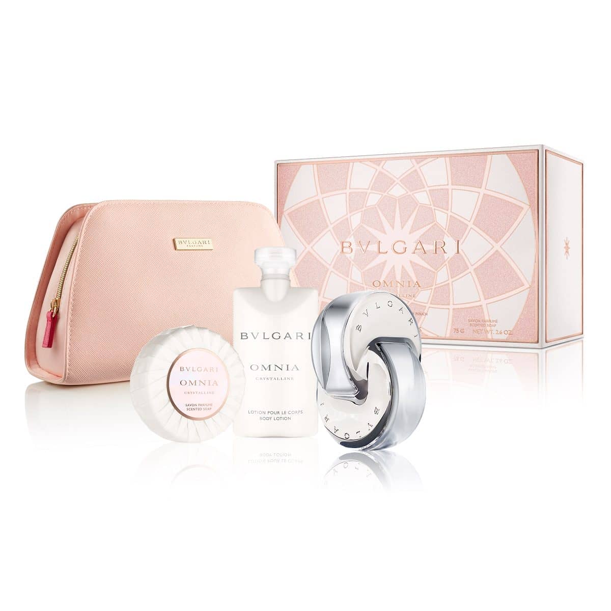 Gift Set Bvlgari Omnia Crystalline EDT 65ml 4pcs
