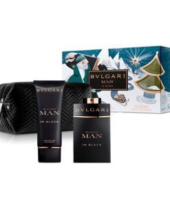 Giftset Bvlgari Man In Black EDP 100ml + After Shave 100ml + Pouch