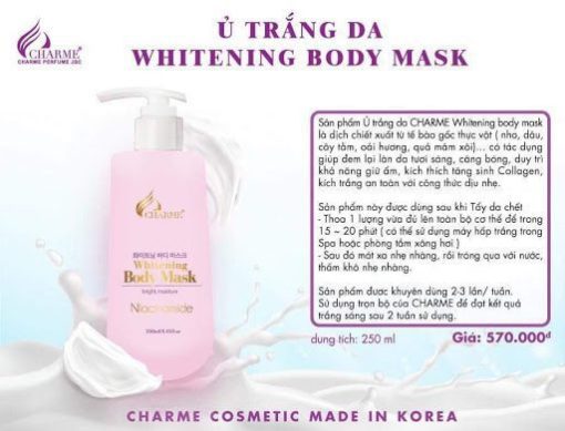 Kem Ủ Trắng Da Charme Whitening Body Mask 250ml