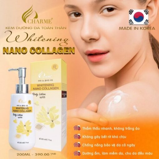 Kem dưỡng da toàn thân Charme Whitening Nano Collagen